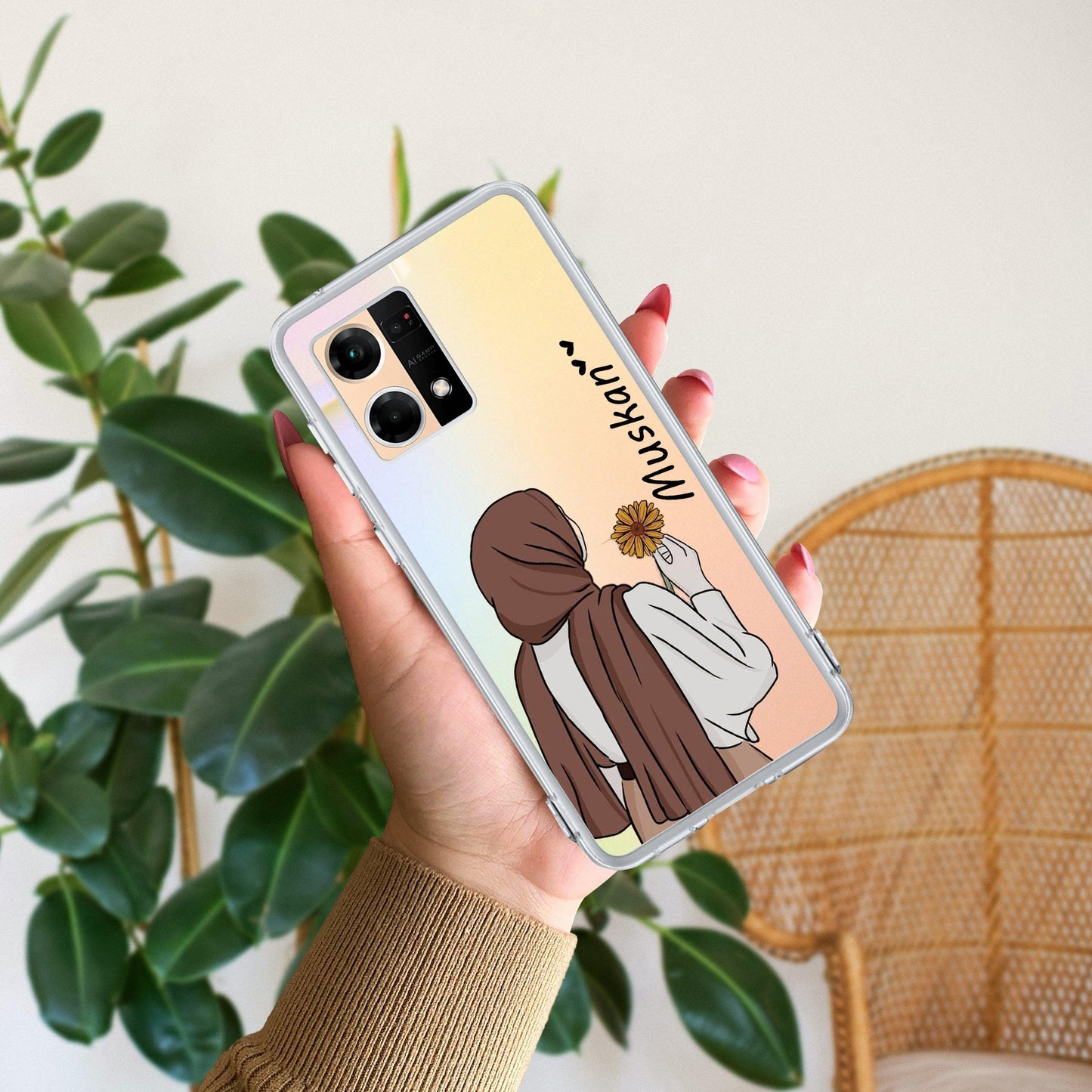 Personalized Hijab Girl Transparent Silicon Case V2 For Oppo - ShopOnCliQ