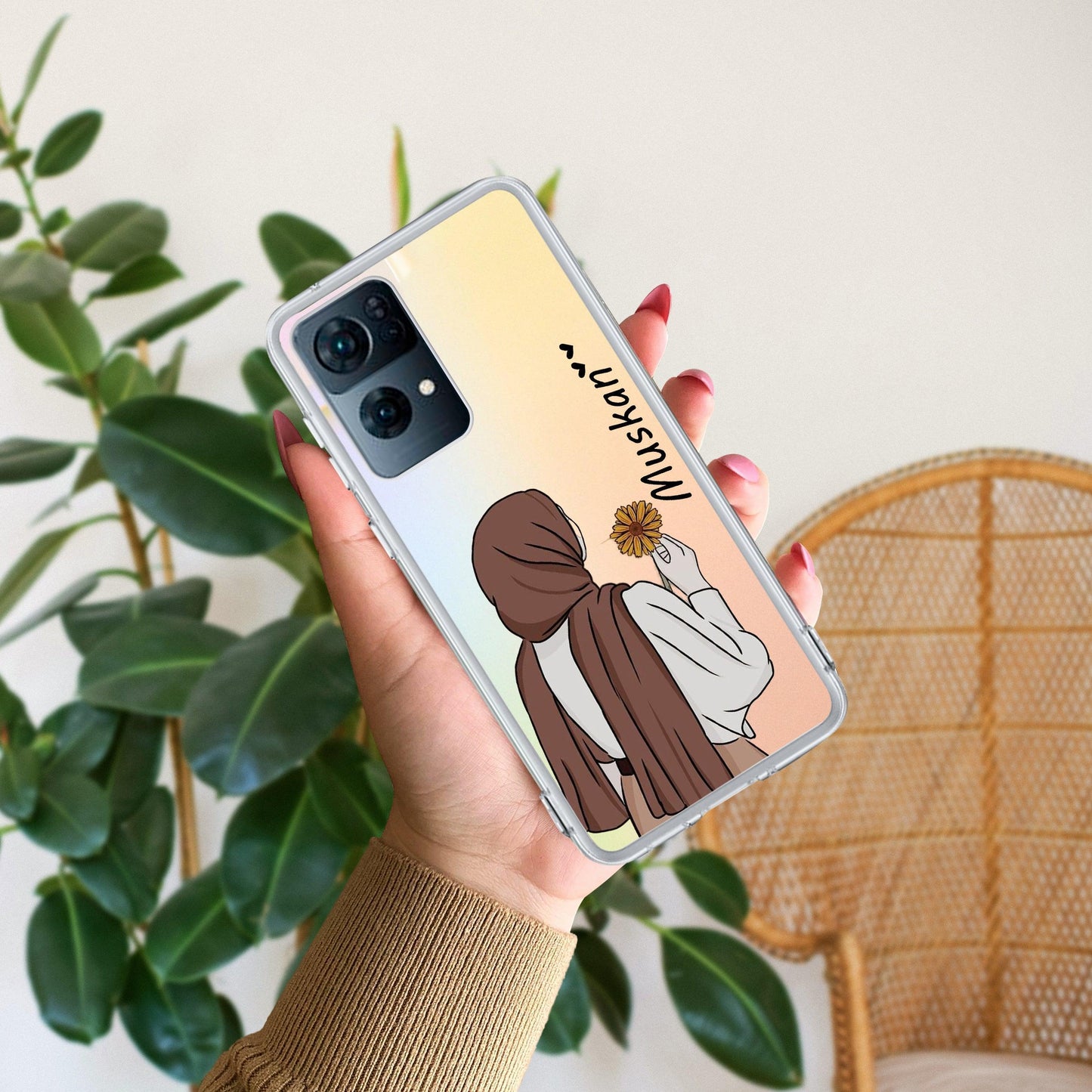 Personalized Hijab Girl Transparent Silicon Case V2 For Oppo - ShopOnCliQ