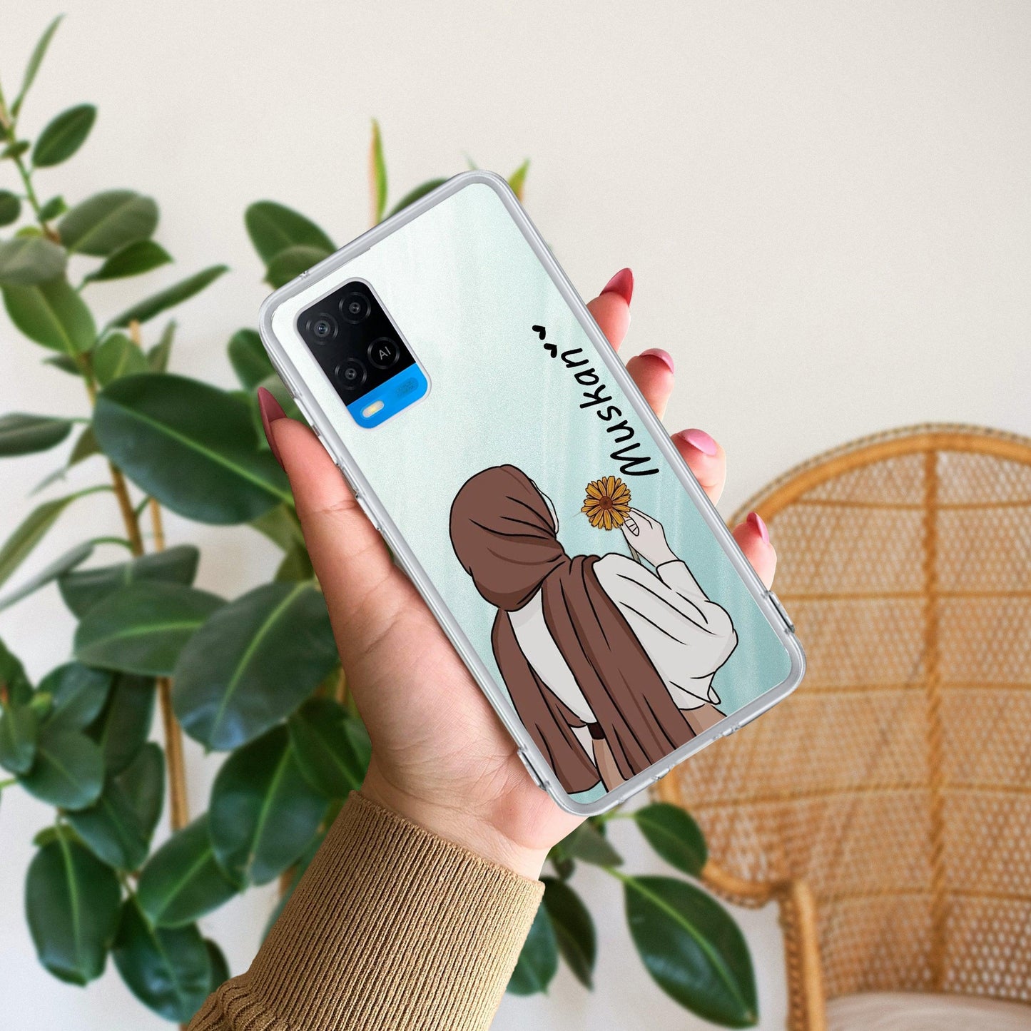 Personalized Hijab Girl Transparent Silicon Case V2 For Oppo - ShopOnCliQ