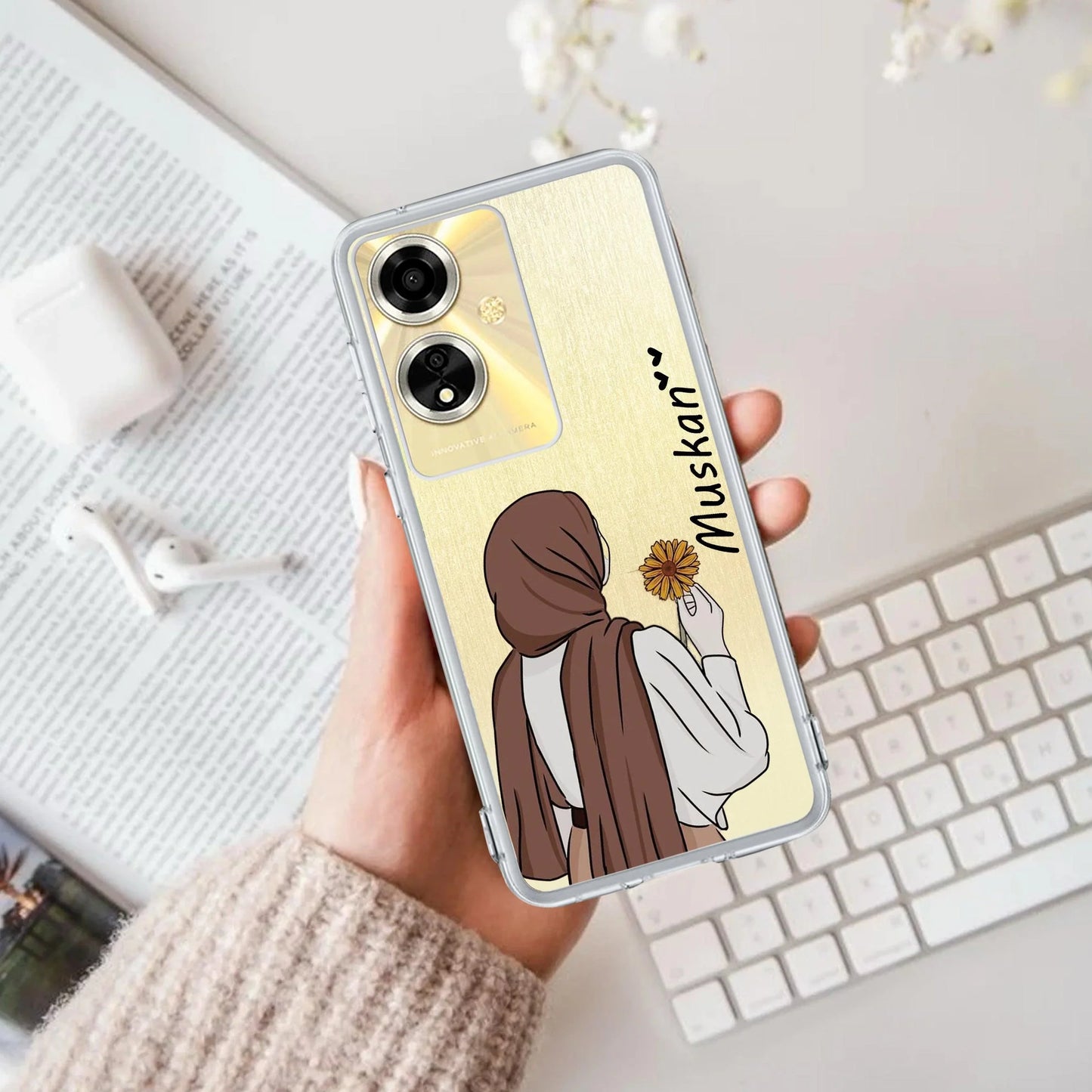 Personalized Hijab Girl Transparent Silicon Case V2 For Oppo - ShopOnCliQ