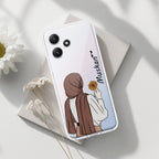 Personalized Hijab Girl Transparent Silicon Case V2 For Redmi Note 12 4G