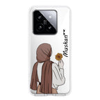 Personalized Hijab Girl Transparent Silicon Case V2 For Xiaomi 14 5G
