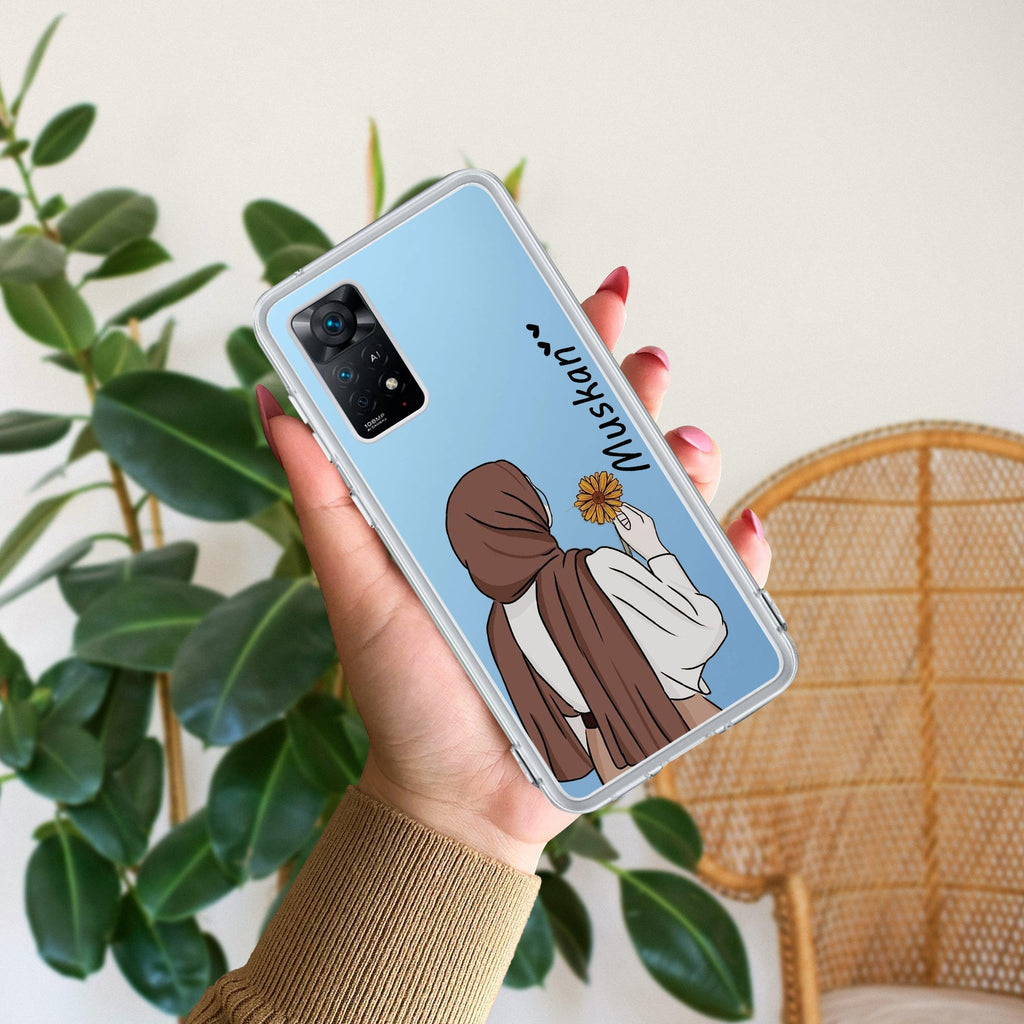 Personalized Hijab Girl Transparent Silicon Case V2 For Redmi Note 14 Pro 5G