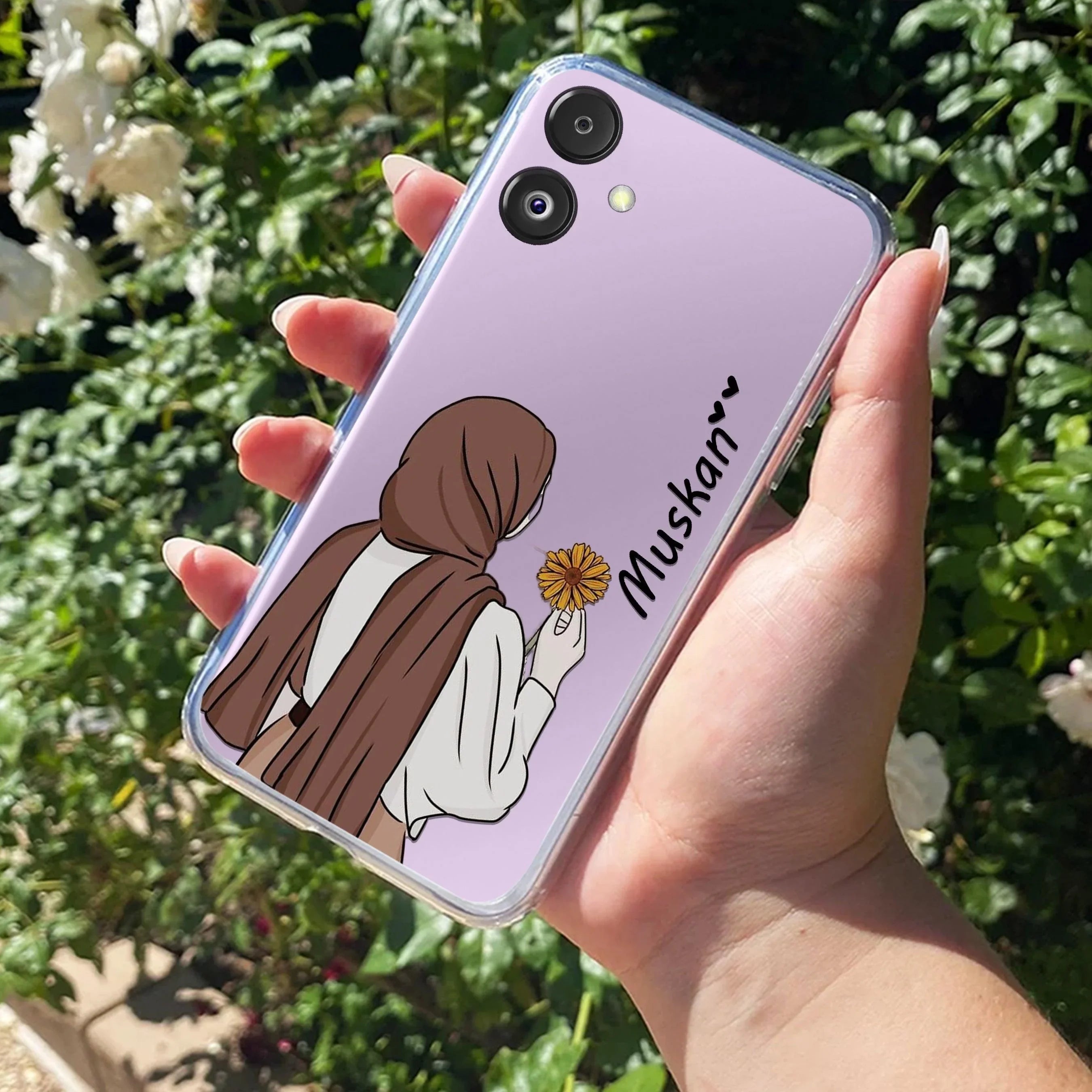 Personalized Hijab Girl Transparent Silicon Case V2 For Samsung - ShopOnCliQ