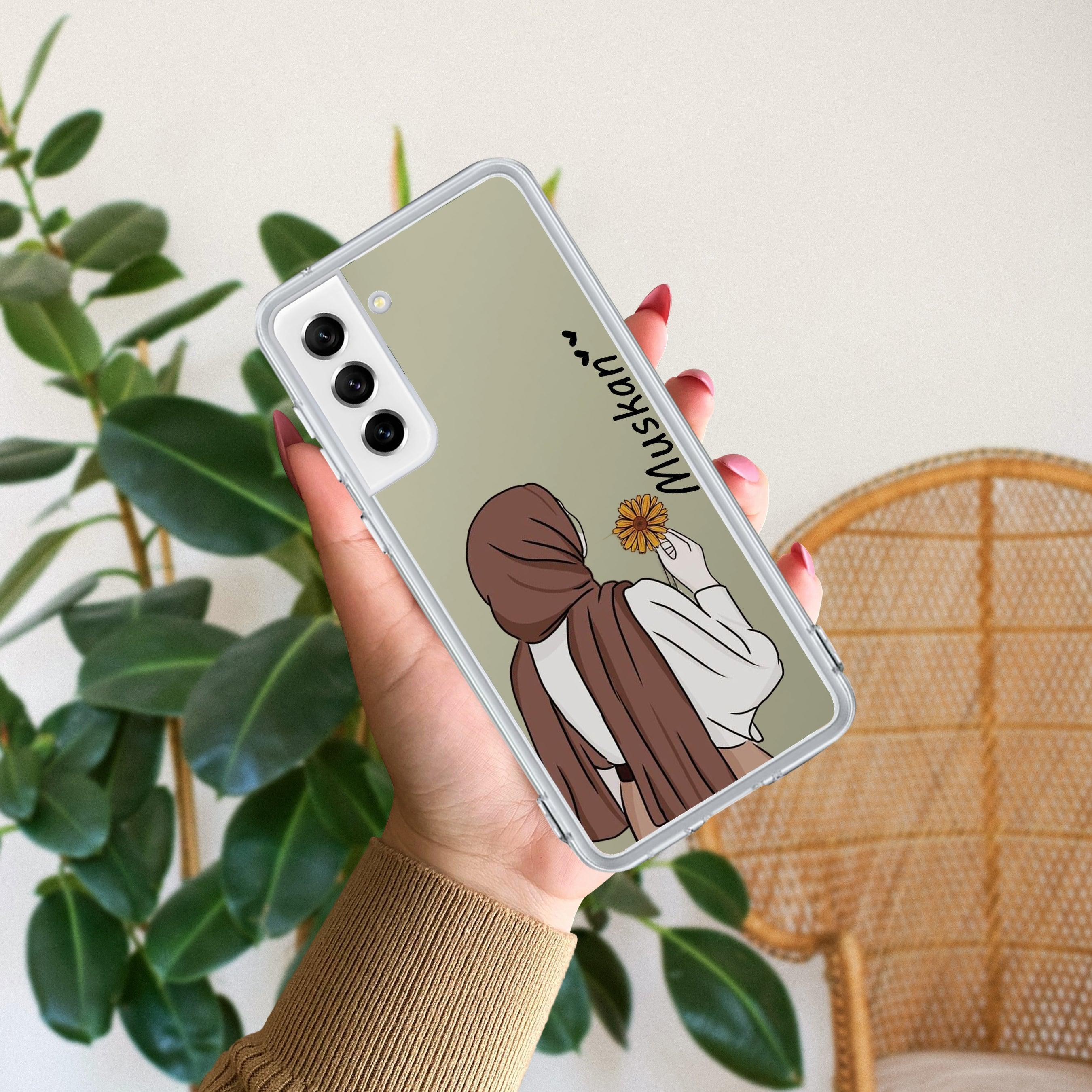 Personalized Hijab Girl Transparent Silicon Case V2 For Samsung - ShopOnCliQ