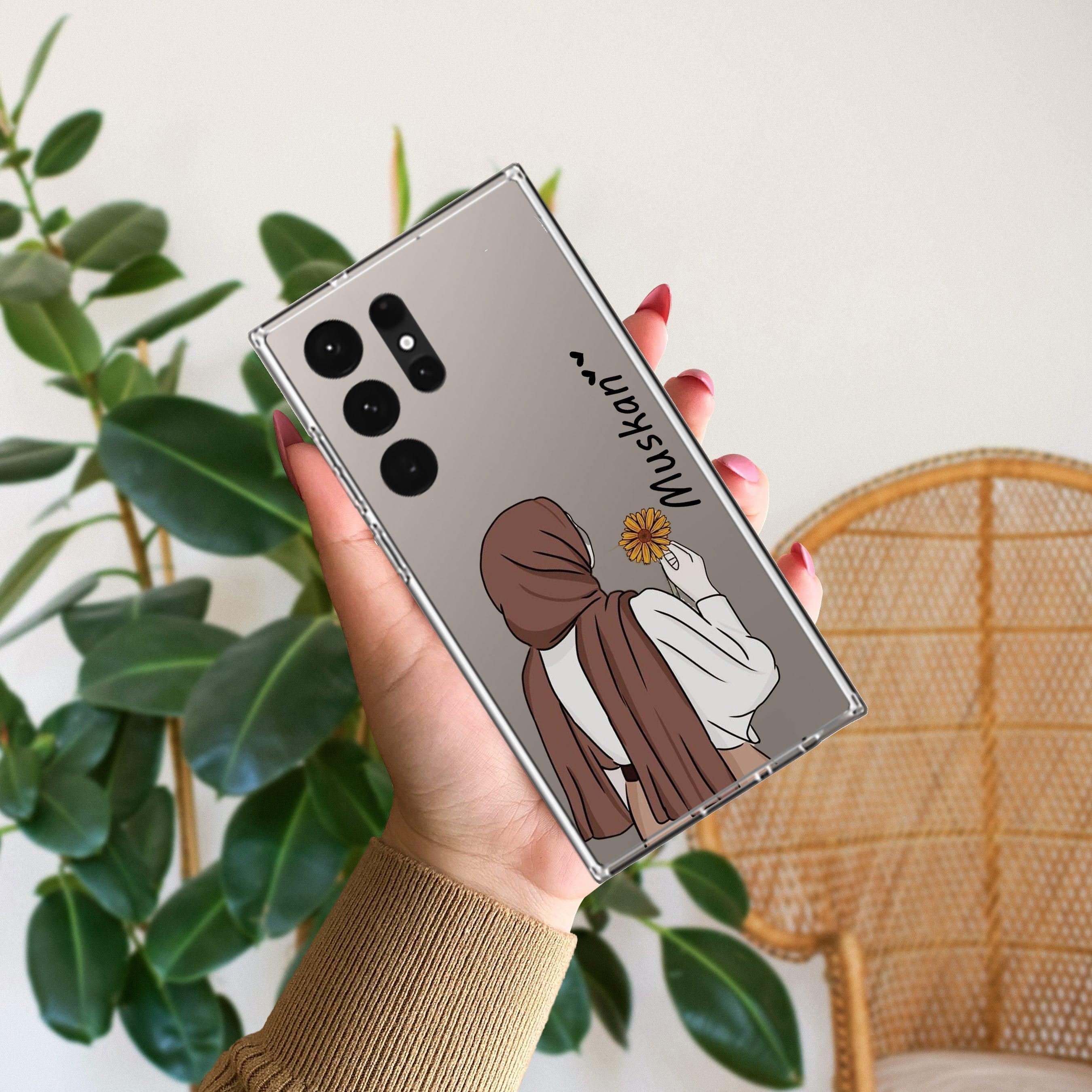 Personalized Hijab Girl Transparent Silicon Case V2 For Samsung - ShopOnCliQ