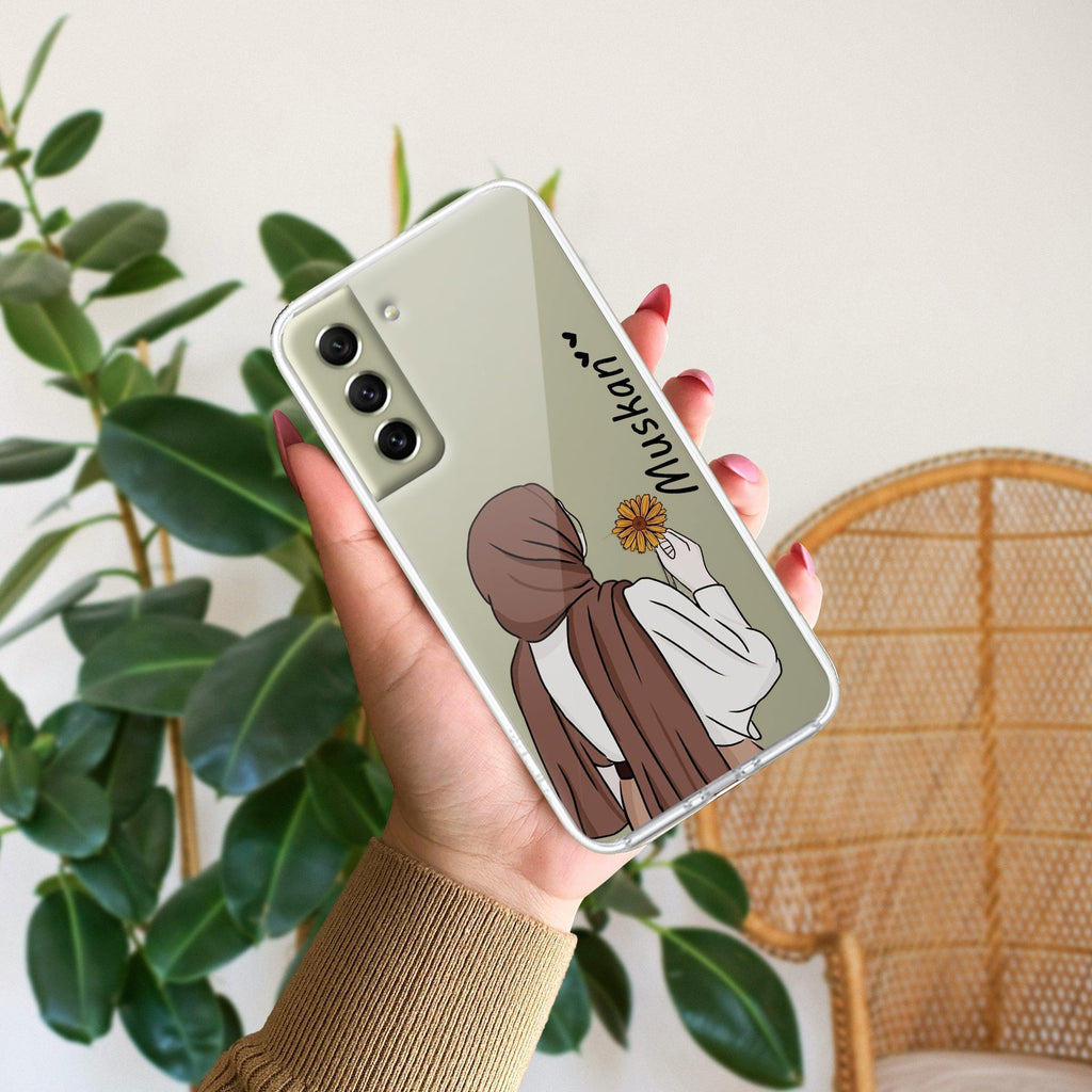 Personalized Hijab Girl Anti Yellow Case V2 For Samsung Galaxy S21