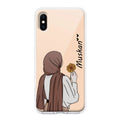 Personalized Hijab Girl Transparent Silicon Case V2 For iPhone X/Xs