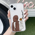 Personalized Hijab Girl Transparent Silicon Case V2 For Google Pixel 8a 5G