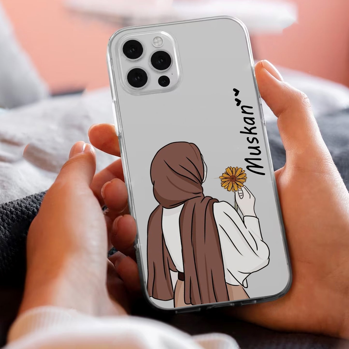 Personalized Hijab Girl Transparent Silicon Case V2 For iPhone ShopOnCliQ