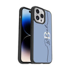 Personalized Initials Azure Glossy Metal Case Cover For Infinix - ShopOnCliQ
