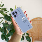 Personalized Initials Azure Silicon Case For Motorola Edge 50 Fusion 5G