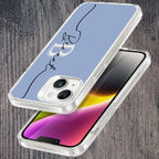 Personalized Initials Azure Silicon Case For Motorola Edge 40 Neo