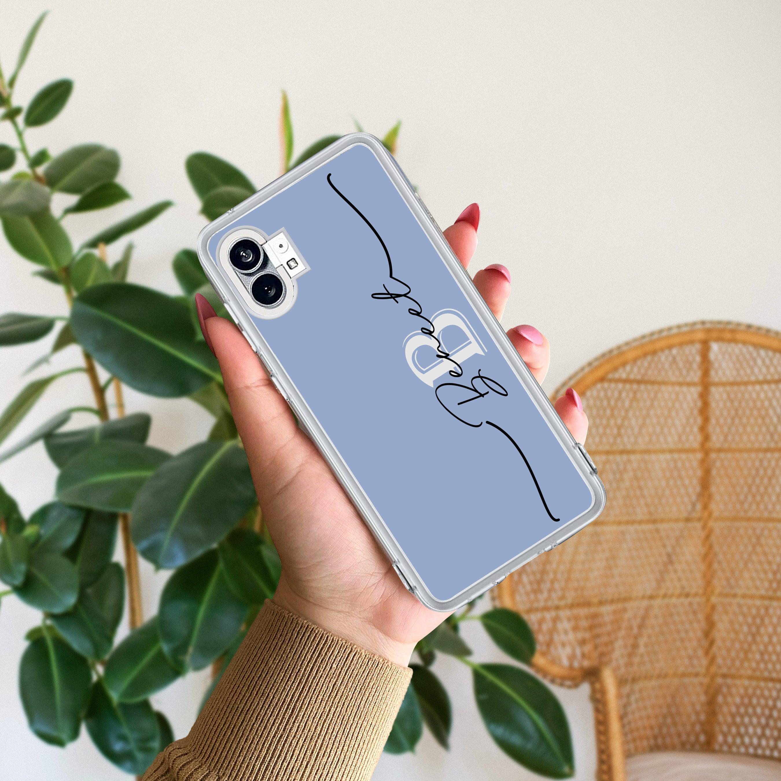 Personalized Initials Azure Silicon Case For Nothing - ShopOnCliQ