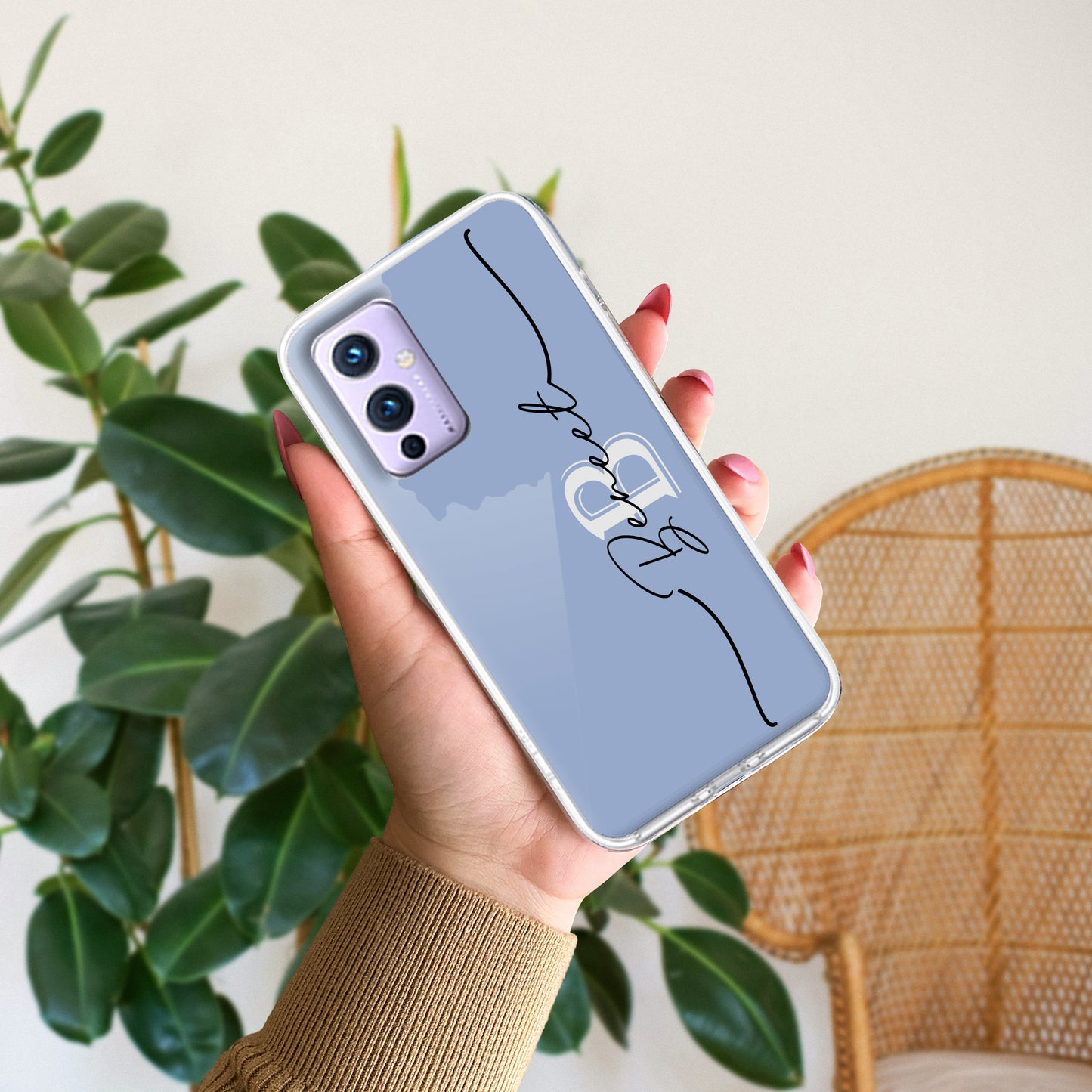 Personalized Initials Azure Silicon Case For OnePlus ShopOnCliQ