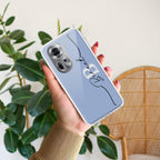 Personalized Initials Azure Anti Yellow Case For Oppo Reno 11 5G