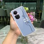 Personalized Initials Azure Silicon Case For Oppo Reno 8 Pro 5G