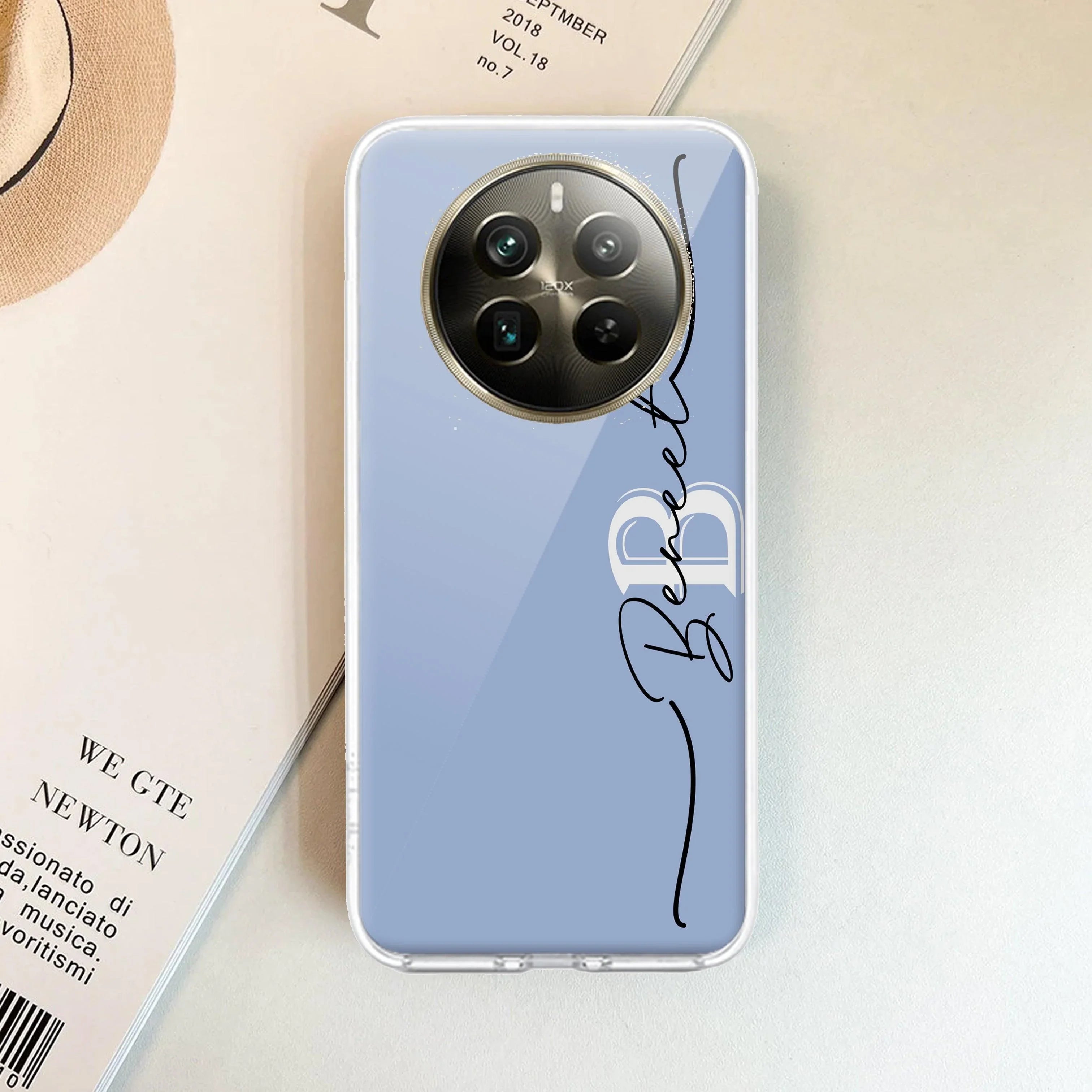 Personalized Initials Azure Silicon Case For Realme P2 Pro 5G