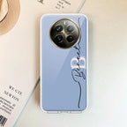 Personalized Initials Azure Silicon Case For Realme C55