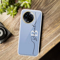 Personalized Initials Azure Silicon Case For Realme GT 6 5G