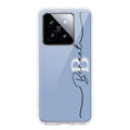 Personalized Initials Azure Silicon Case For Xiaomi 14 5G