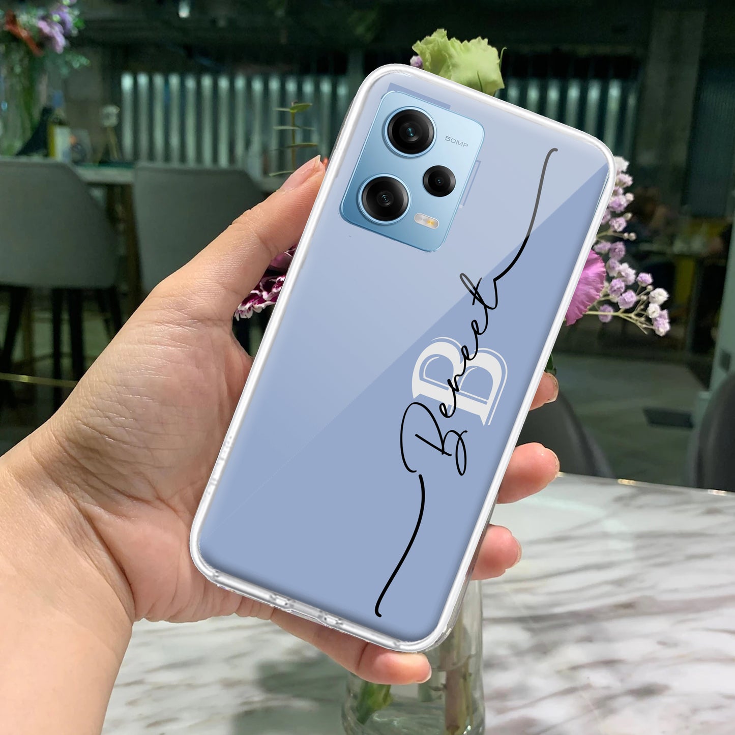 Personalized Initials Azure Silicon Case For Redmi/Xiaomi ShopOnCliQ