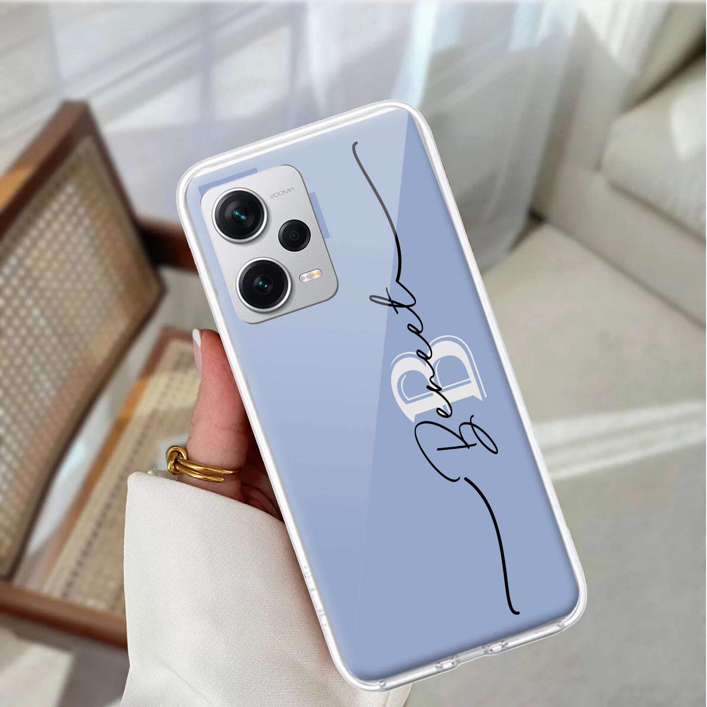 Personalized Initials Azure Silicon Case For Redmi/Xiaomi ShopOnCliQ