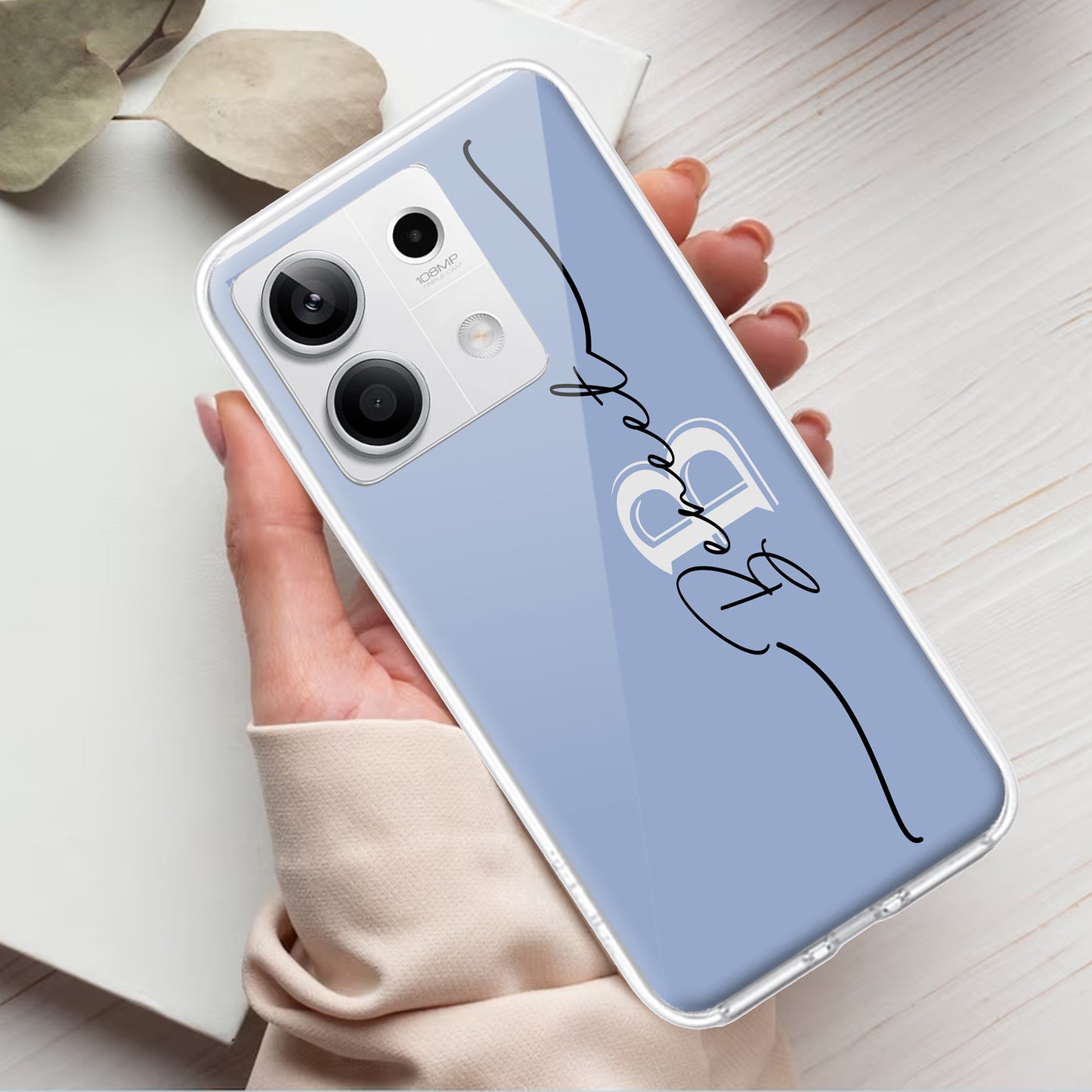 Personalized Initials Azure Silicon Case For Redmi/Xiaomi ShopOnCliQ