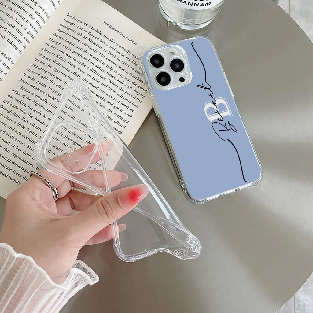 Personalized Initials Azure Silicon Case For Google Pixel 10 Pro XL