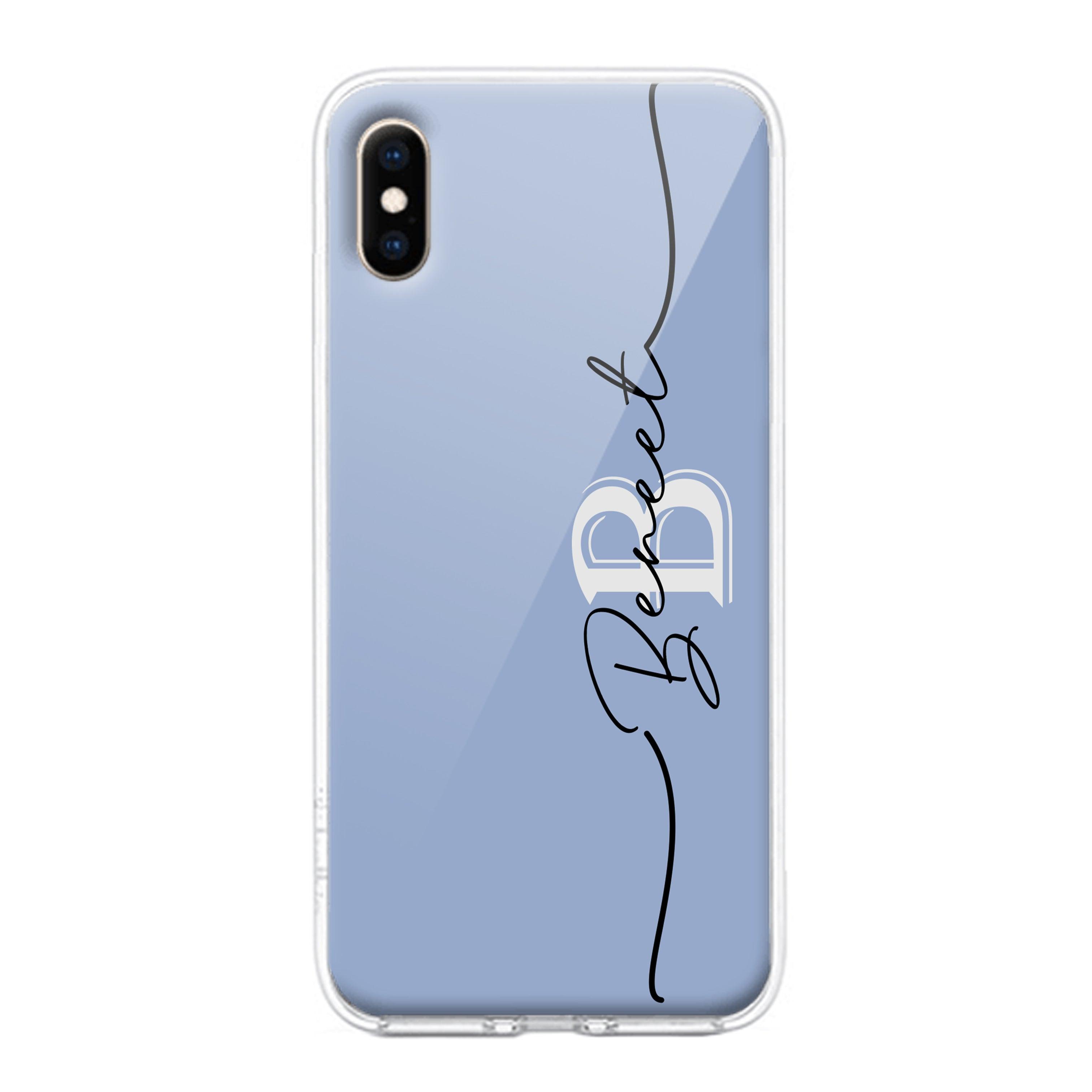 Personalized Initials Azure Silicon Case For iPhone - ShopOnCliQ