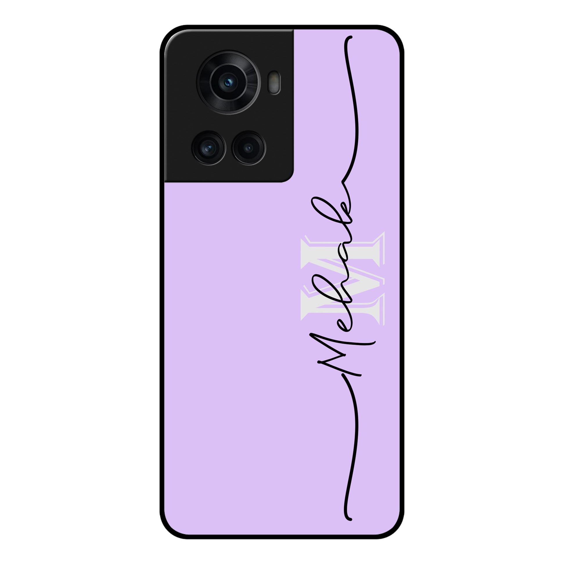 Personalized Initials Lavender Glossy Metal Case Cover For OnePlus ShopOnCliQ