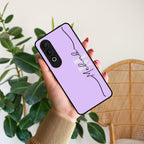 Personalized Initials Lavender Glossy Metal Case Cover For OnePlus - ShopOnCliQ