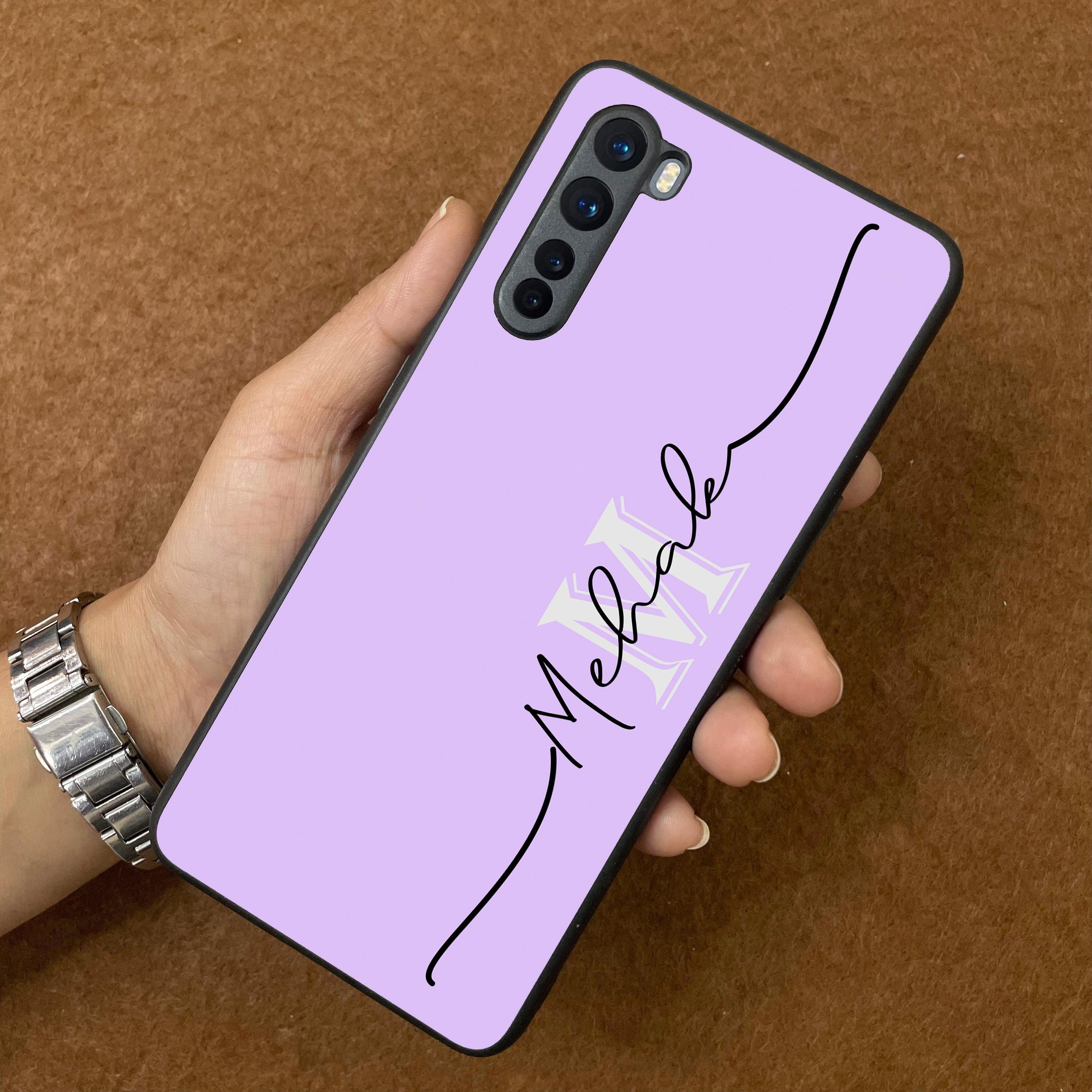 Personalized Initials Lavender Glossy Metal Case Cover For OnePlus - ShopOnCliQ