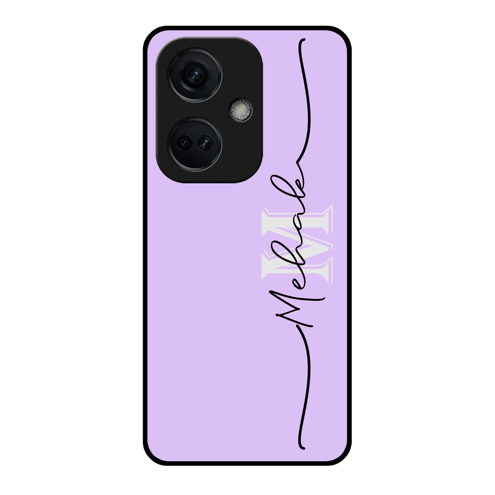 Personalized Initials Lavender Glossy Metal Case Cover For OnePlus ShopOnCliQ