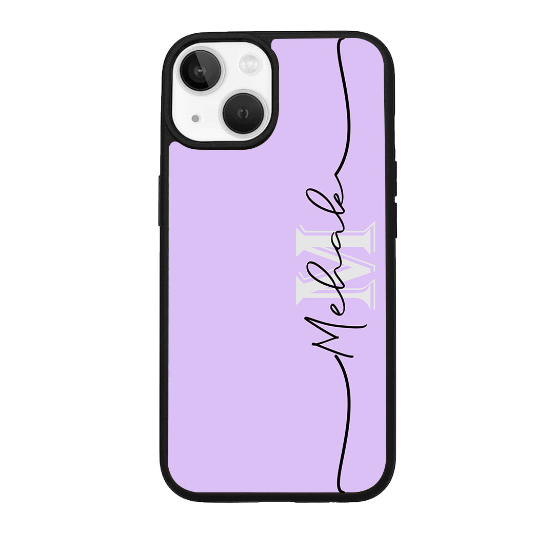 Personalized Initials Lavender Glossy Metal Case Cover For iPhone ShopOnCliQ