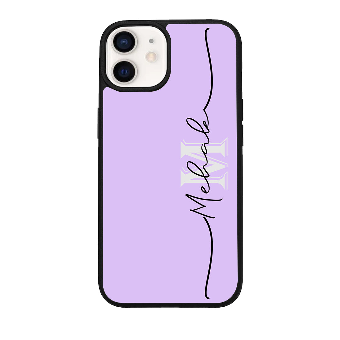 Personalized Initials Lavender Glossy Metal Case Cover For iPhone ShopOnCliQ