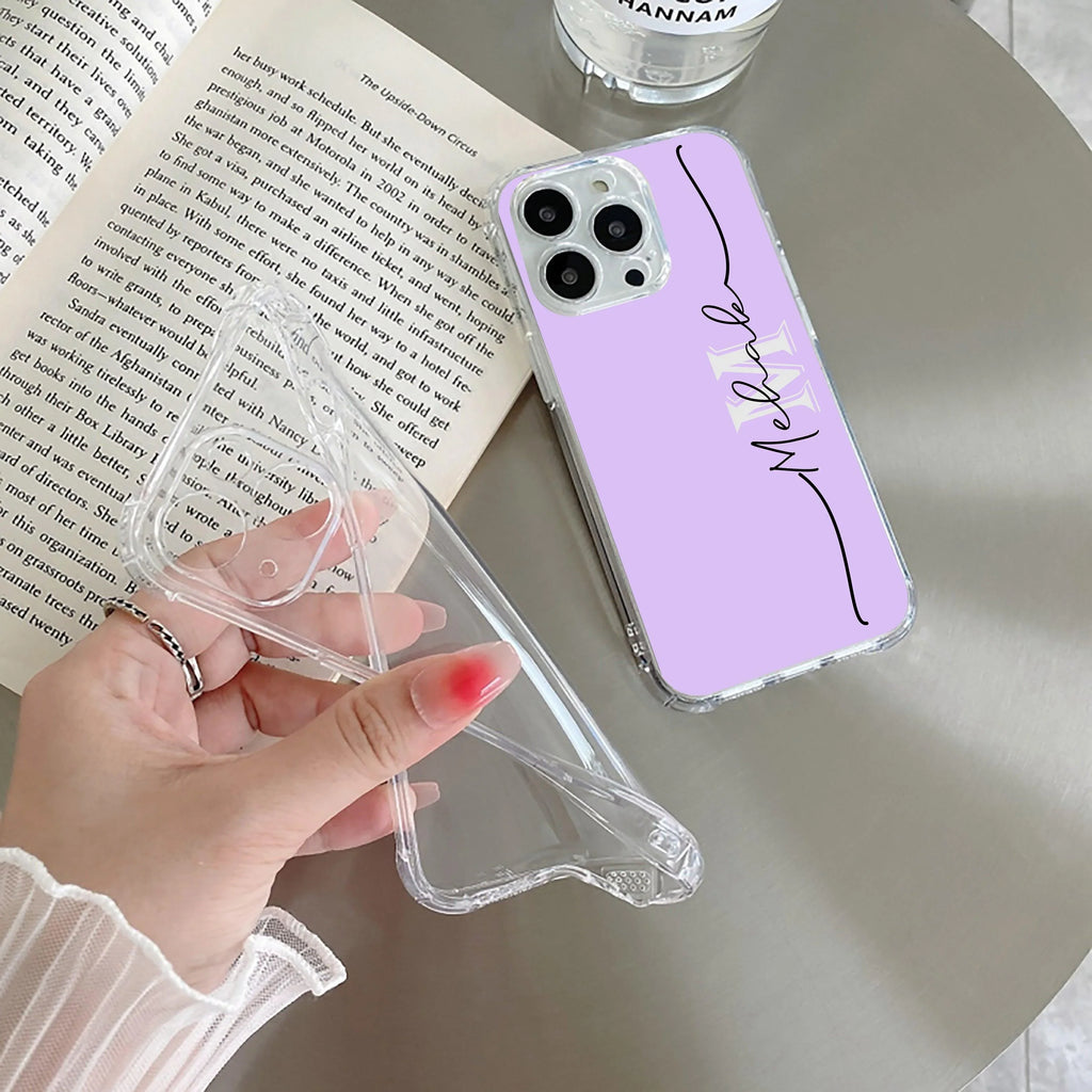 Personalized Initials Lavender Silicon Case For Motorola Edge 40 Neo