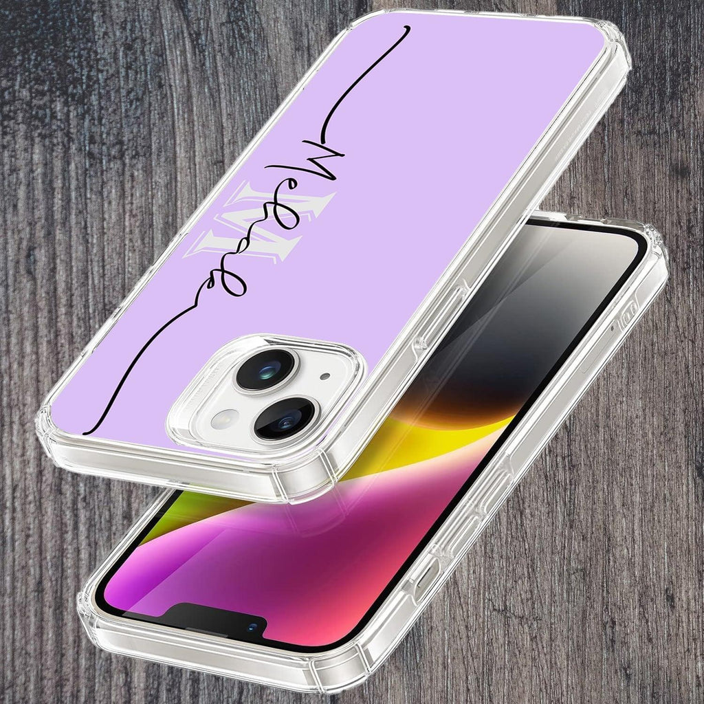 Personalized Initials Lavender Silicon Case For Motorola Edge 50 Pro
