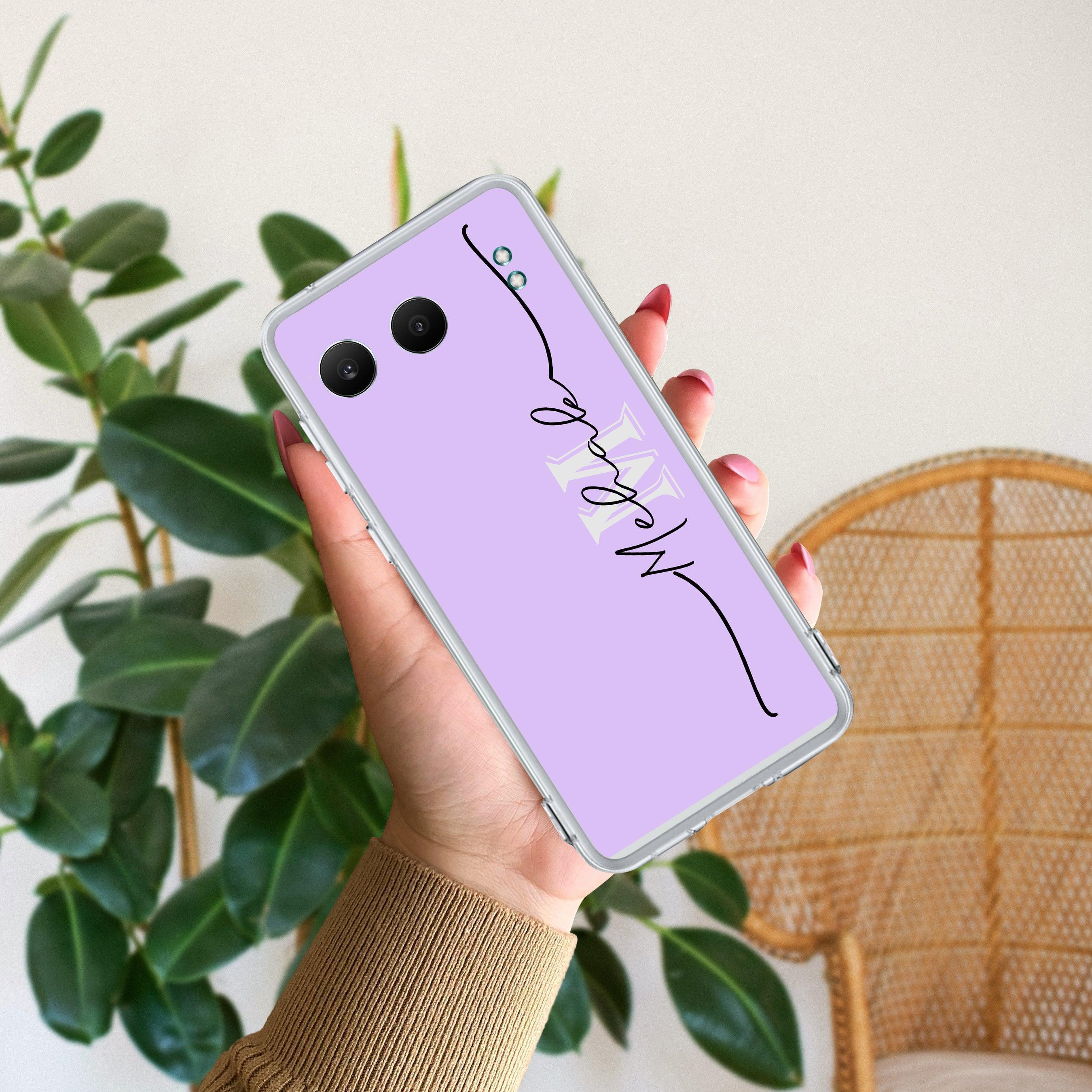 Personalized Initials Lavender Silicon Case For OnePlus Nord 4 5G