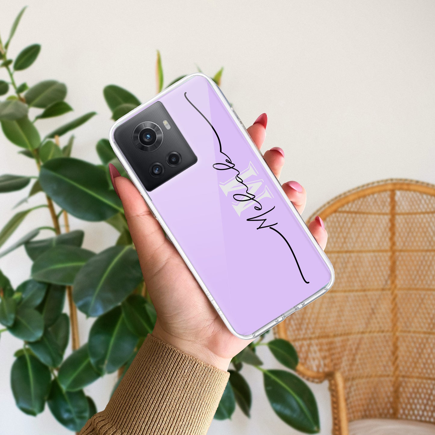 Personalized Initials Lavender Silicon Case For OnePlus ShopOnCliQ