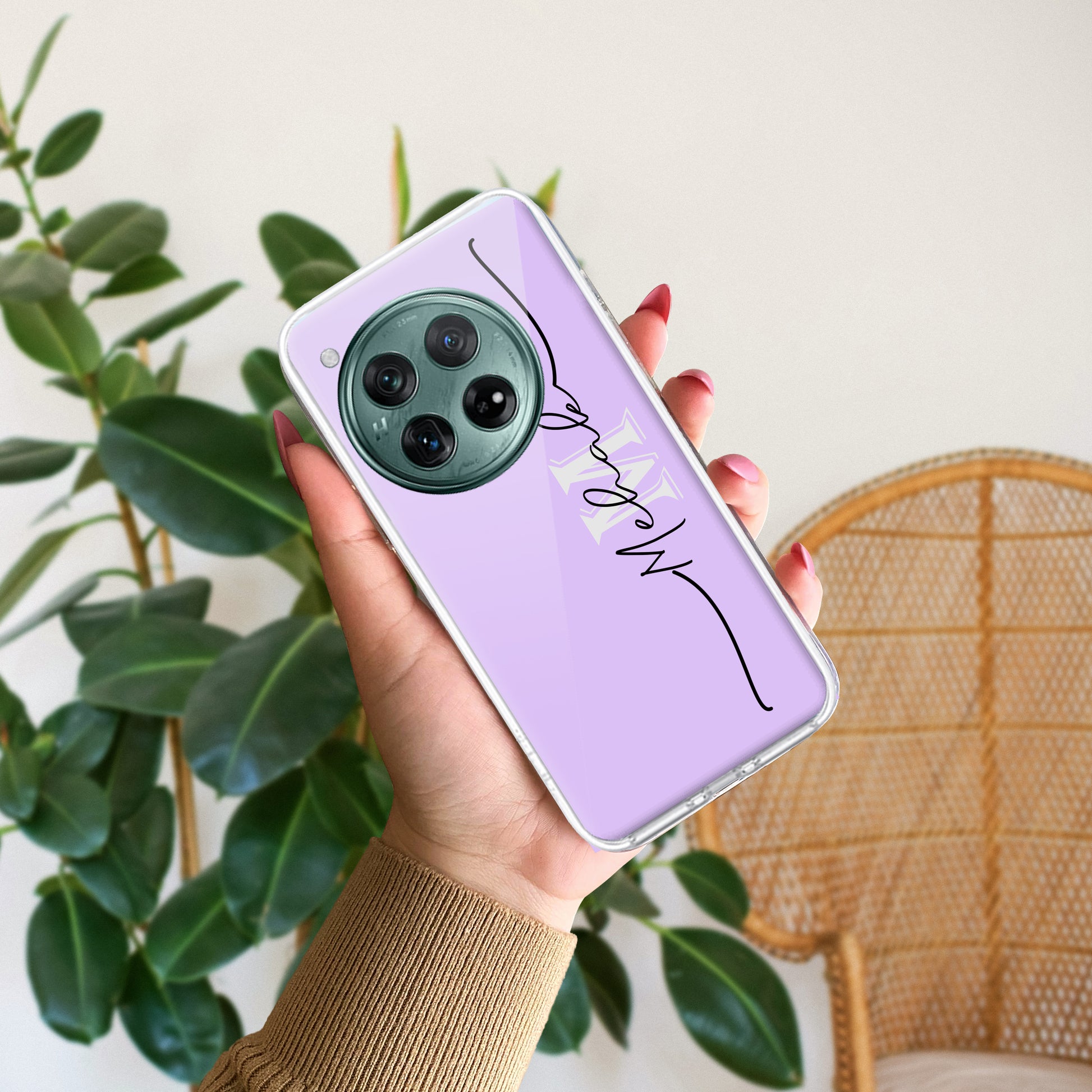 Personalized Initials Lavender Silicon Case For OnePlus - ShopOnCliQ