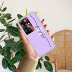 Personalized Initials Lavender Anti Yellow Case For Oppo F25 Pro 5G