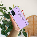 Personalized Initials Lavender Anti Yellow Case For Oppo A16