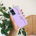 Personalized Initials Lavender Anti Yellow Case For Oppo Reno 7 Pro 5G