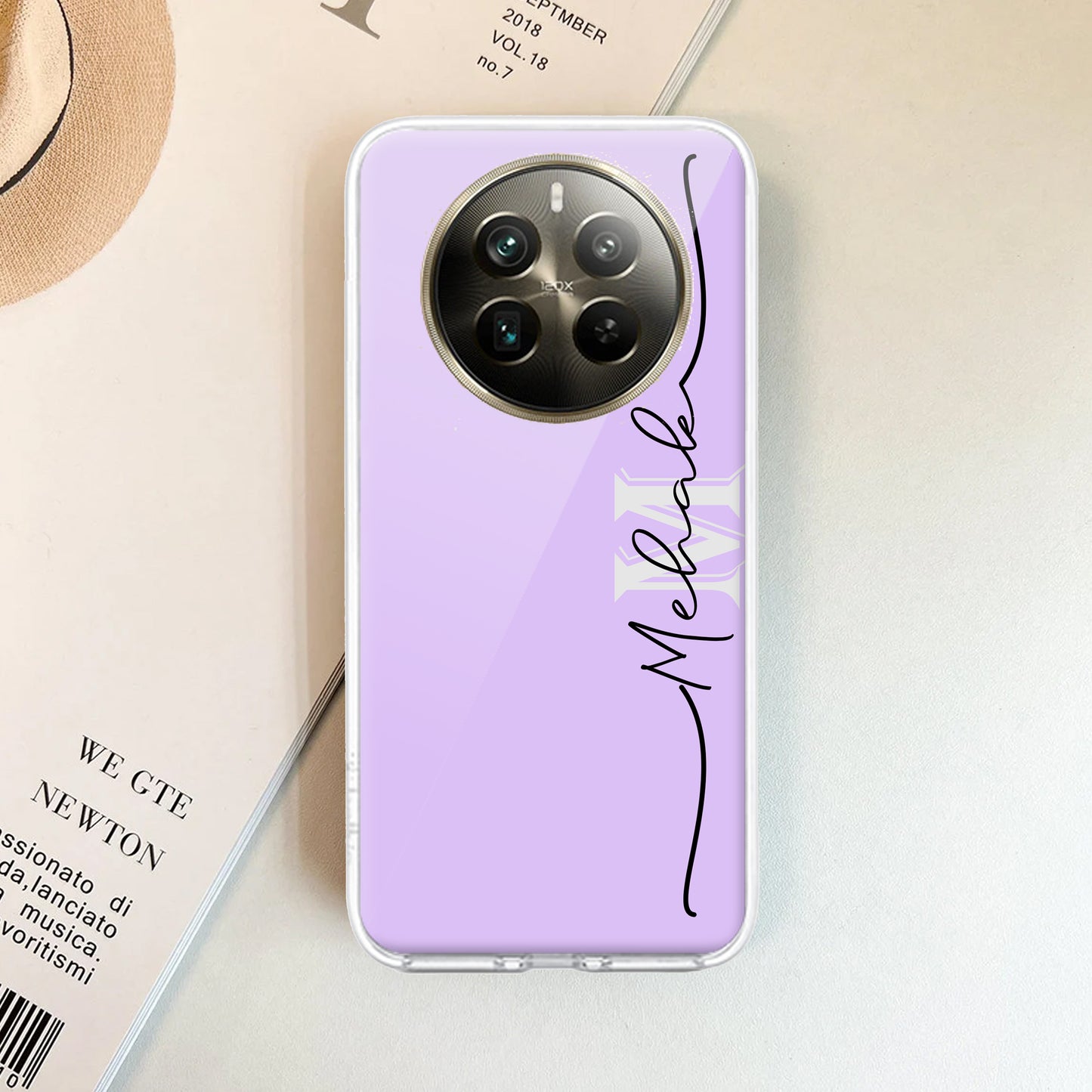 Personalized Initials Lavender Silicon Case For Realme/Narzo - ShopOnCliQ