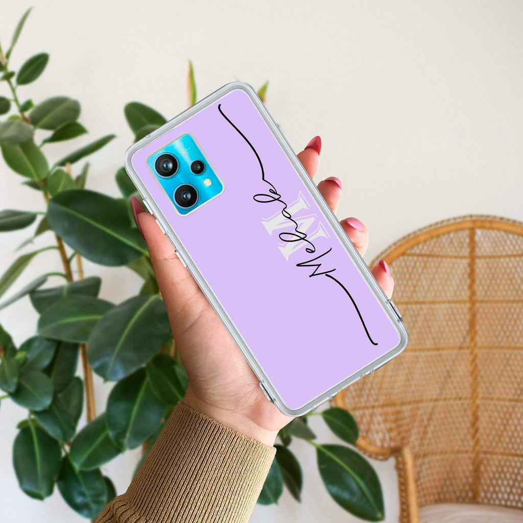 Personalized Initials Lavender Silicon Case For Realme 9 Pro 5G