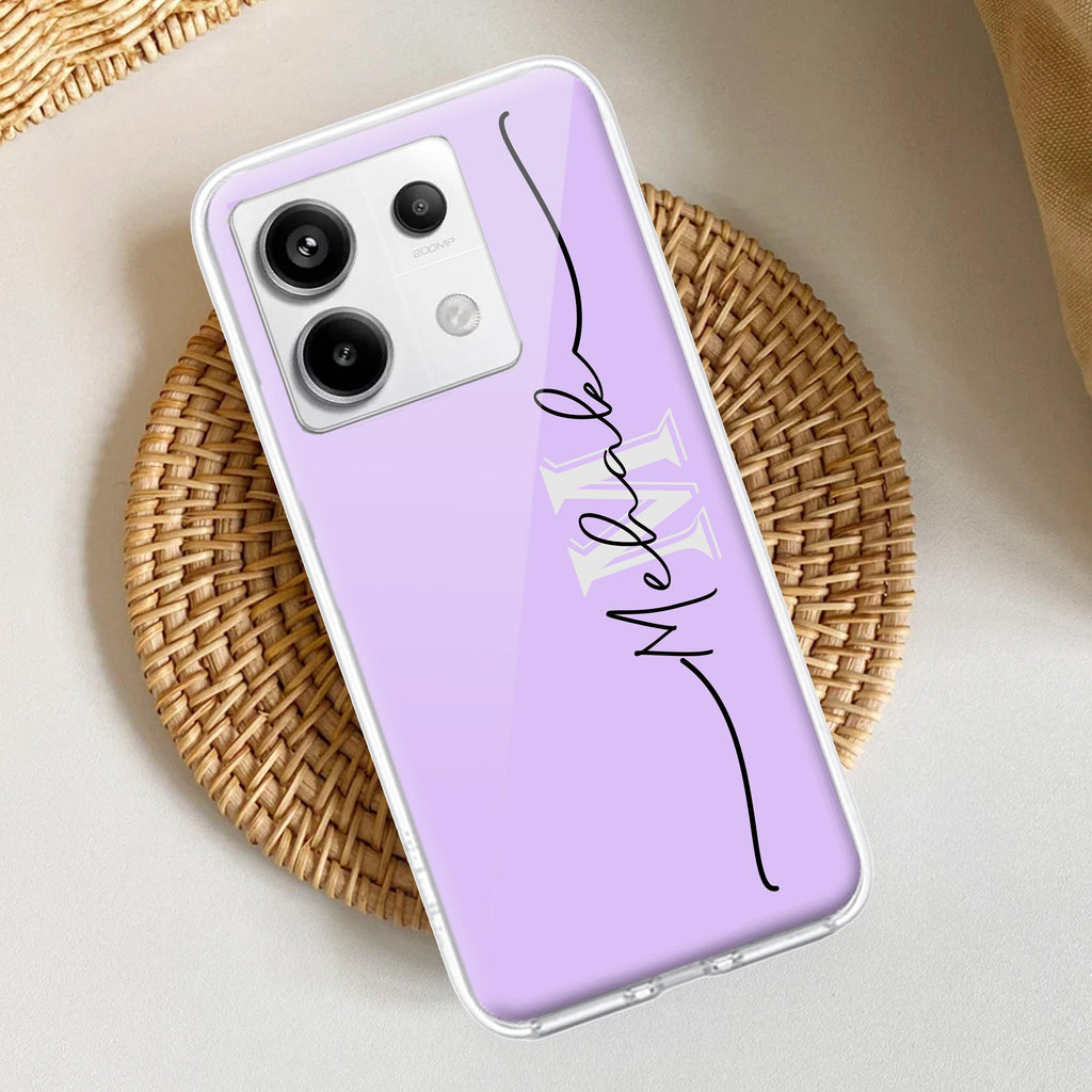 Personalized Initials Lavender Silicon Case For Redmi/Xiaomi - ShopOnCliQ