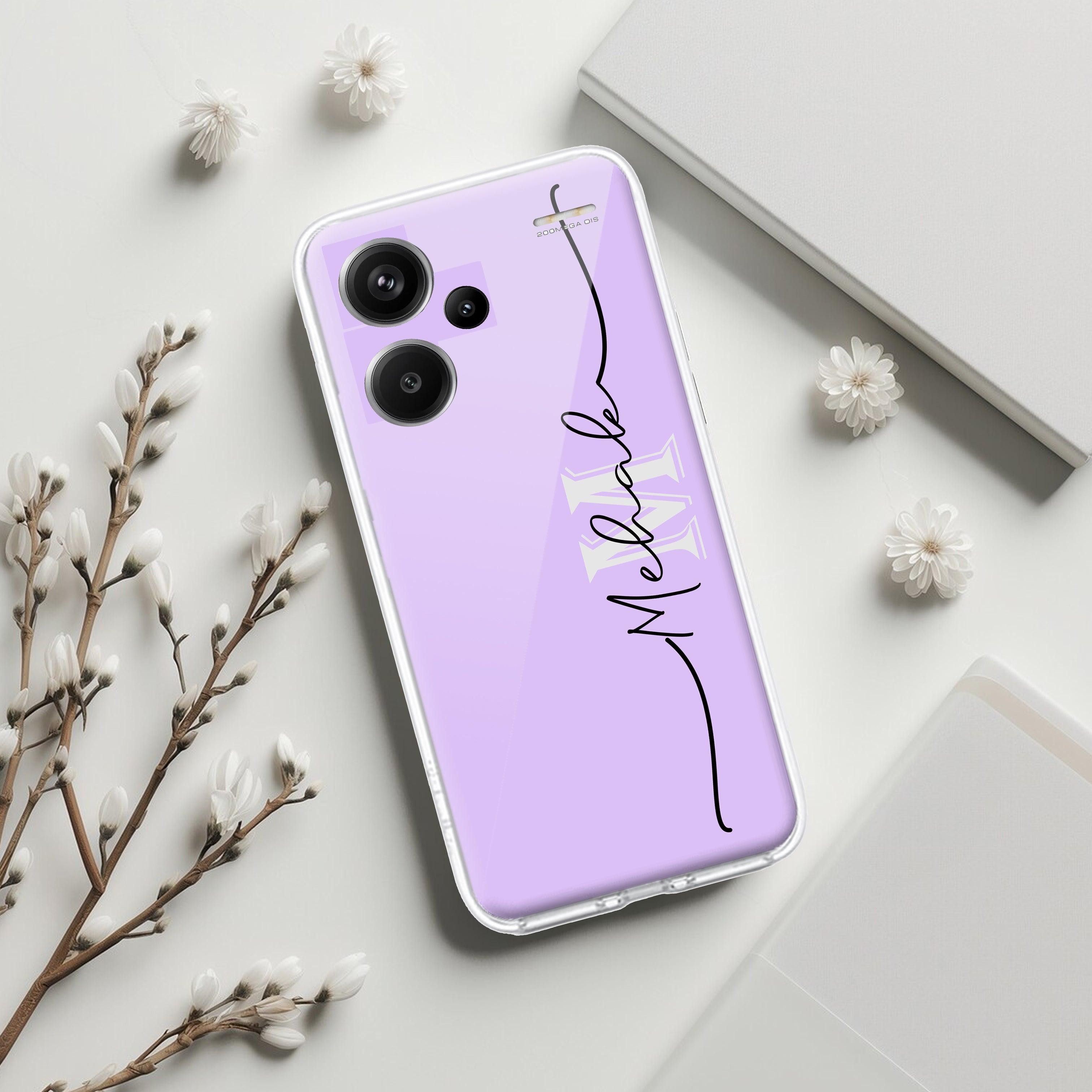 Personalized Initials Lavender Silicon Case For Redmi/Xiaomi - ShopOnCliQ