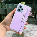 Personalized Initials Lavender Silicon Case For Redmi Note 14 Pro 5G