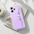 Personalized Initials Lavender Silicon Case For Redmi 12 5G